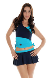 Drawstring Vest - Black / Red